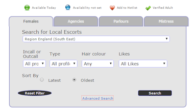 Find Escorts Filter